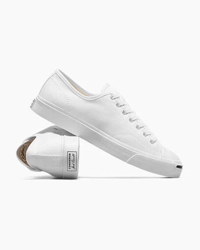 Converse Jack Purcell Women Canvas Shoes White / Black USA | C-60142959