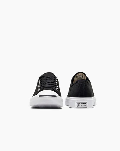 Converse Jack Purcell Women Canvas Shoes Black / White USA | C-19736859