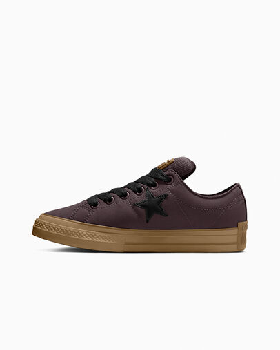 Converse One Star Puff Women Skate Shoes Burgundy / Black USA | C-65418029
