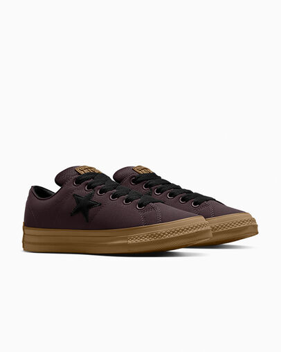 Converse One Star Puff Women Skate Shoes Burgundy / Black USA | C-65418029