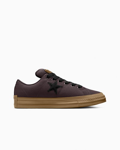Converse One Star Puff Women Skate Shoes Burgundy / Black USA | C-65418029