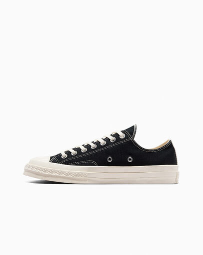Converse PLAY Comme des Garçons Single Heart Chuck 70 Men Sneakers Black / Red USA | C-36142879