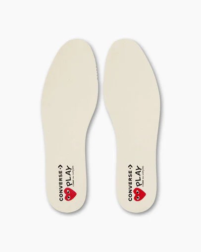 Converse PLAY Comme des Garçons Single Heart Chuck 70 Women Sneakers White / Black / Red USA | C-23718569