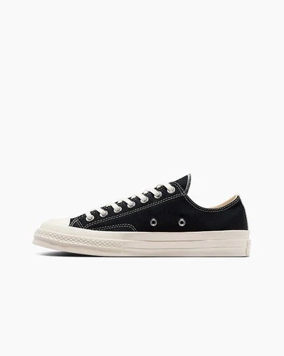 Converse PLAY Comme des Garçons Single Heart Chuck 70 Women Sneakers Black / Red USA | C-94217859