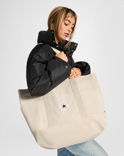 Converse Premium Canvas Women Tote Bag Beige USA | C-02739419