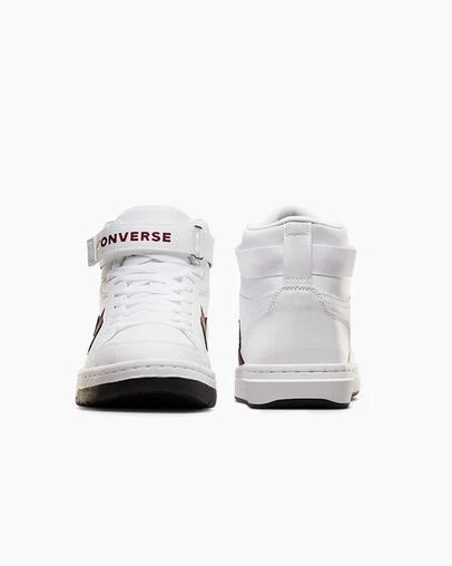 Converse Pro Blaze V2 Leather Men Basketball Shoes White / Pink USA | C-96437589