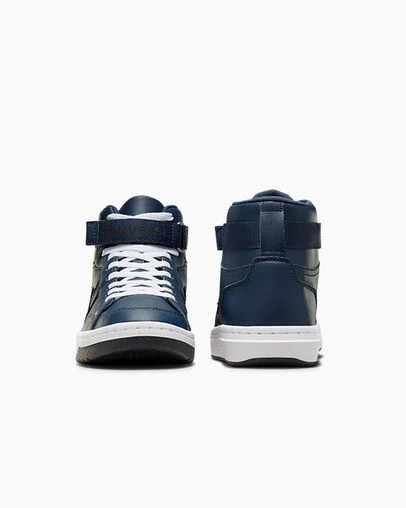 Converse Pro Blaze V2 Leather Women Basketball Shoes Navy / Black / White USA | C-28374659