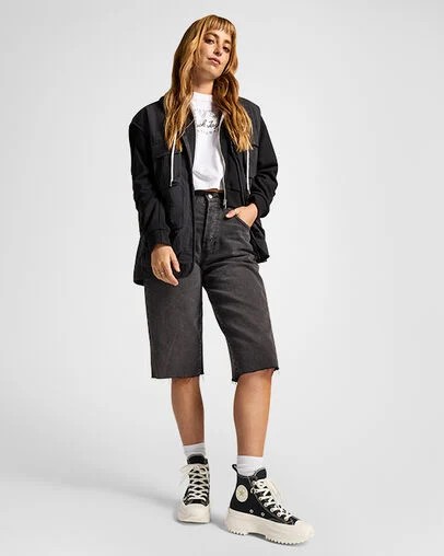 Converse Run Star Hike Charms Women Sneakers Black / Gold USA | C-83076419