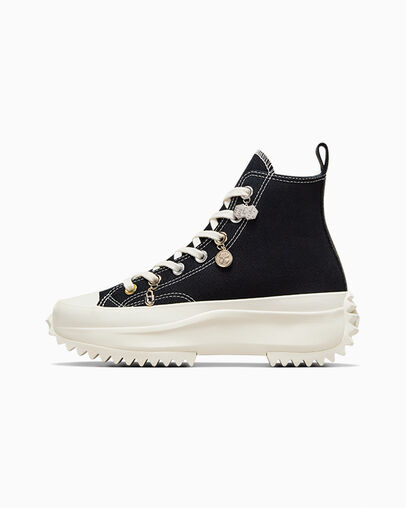 Converse Run Star Hike Charms Women Sneakers Black / Gold USA | C-83076419