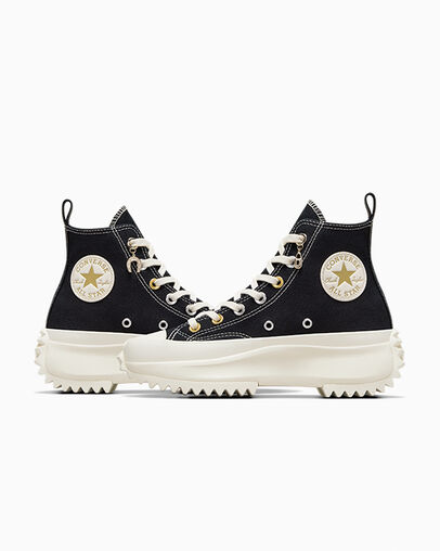 Converse Run Star Hike Charms Women Sneakers Black / Gold USA | C-83076419
