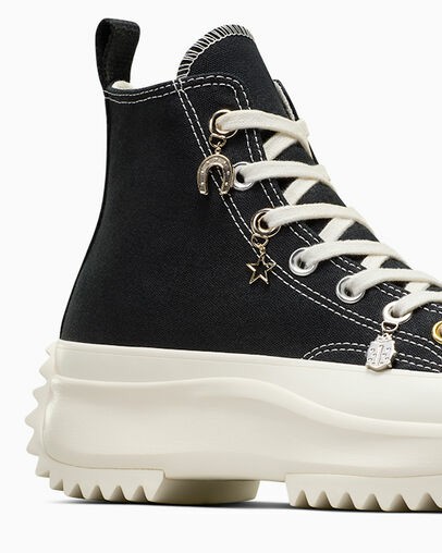 Converse Run Star Hike Charms Women Sneakers Black / Gold USA | C-83076419