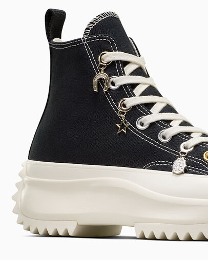 Converse Run Star Hike Charms Women Sneakers Black / Gold USA | C-71058239