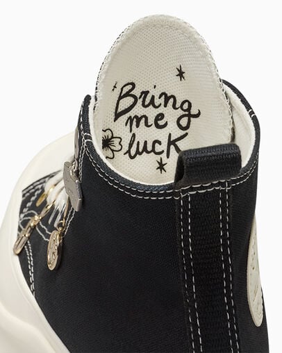 Converse Run Star Hike Charms Women Sneakers Black / Gold USA | C-71058239
