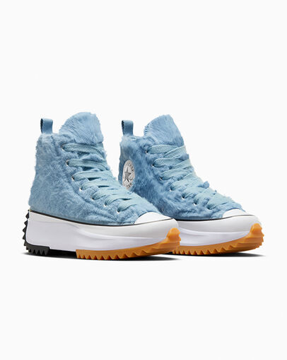 Converse Run Star Hike Women Platform Shoes Blue / White / Black USA | C-02918749