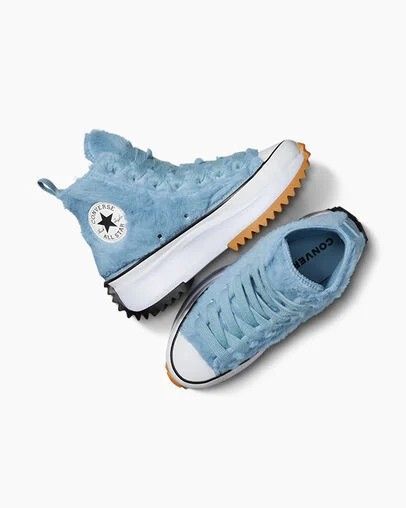 Converse Run Star Hike Women Platform Shoes Blue / White / Black USA | C-02918749