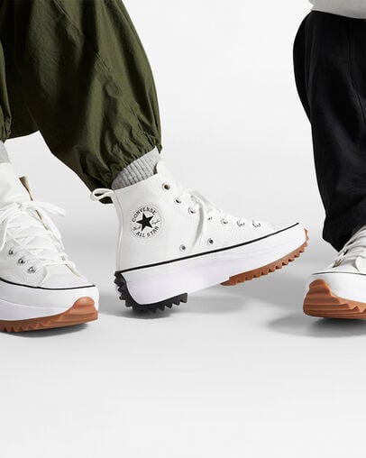 Converse Run Star Hike Women Platform Shoes White / Black USA | C-96250789
