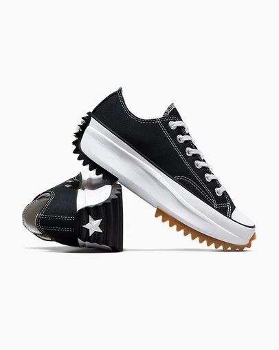 Converse Run Star Hike Women Platform Shoes Black / White USA | C-01853949
