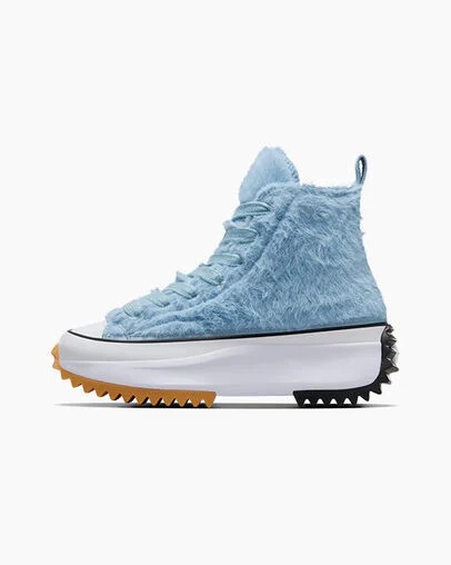 Converse Run Star Hike Women Platform Shoes Blue / White / Black USA | C-50917649