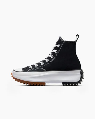 Converse Run Star Hike Women Platform Shoes Black / White USA | C-18572399