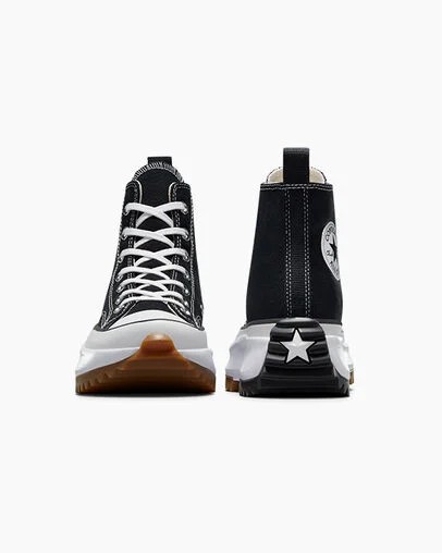 Converse Run Star Hike Women Platform Shoes Black / White USA | C-18572399