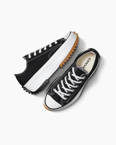Converse Run Star Hike Women Platform Shoes Black / White USA | C-56802319
