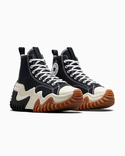Converse Run Star Motion Women Platform Shoes Black / White / Orange USA | C-89610279