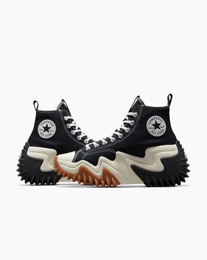 Converse Run Star Motion Women Platform Shoes Black / White / Orange USA | C-89610279