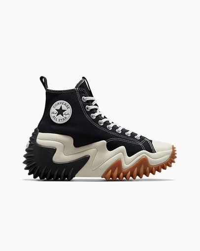 Converse Run Star Motion Women Platform Shoes Black / White / Orange USA | C-89610279