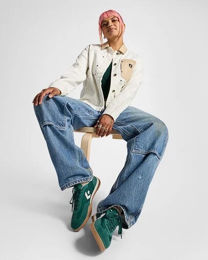 Converse Run Star Women Trainers Green / White USA | C-45692719