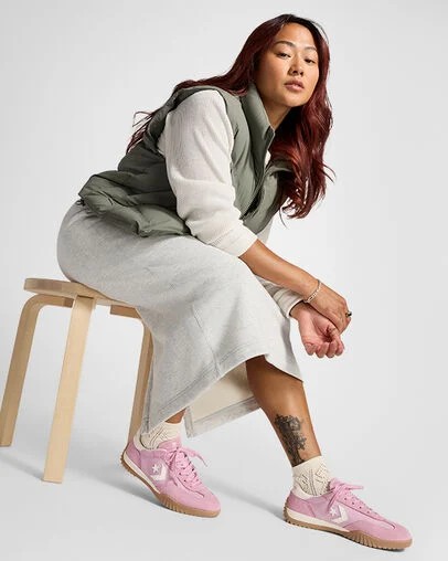Converse Run Star Women Trainers Pink / White USA | C-56981709