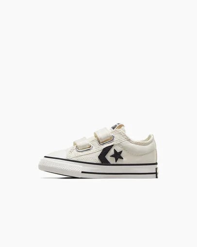 Converse Star Player 76 Easy-On Kids' Canvas Shoes White / Black USA | C-63824759