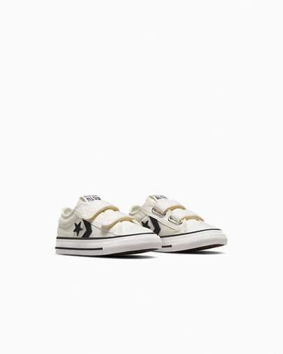 Converse Star Player 76 Easy-On Kids' Canvas Shoes White / Black USA | C-63824759
