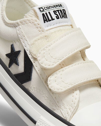 Converse Star Player 76 Easy-On Kids' Canvas Shoes White / Black USA | C-63824759