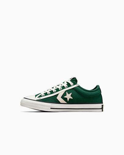 Converse Star Player 76 Luxe Kids' Sneakers Green / White / Black USA | C-92637509