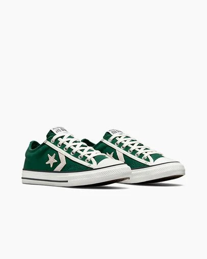 Converse Star Player 76 Luxe Kids' Sneakers Green / White / Black USA | C-92637509