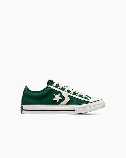 Converse Star Player 76 Luxe Kids\' Sneakers Green / White / Black USA | C-92637509