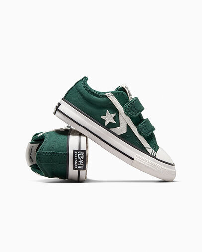 Converse Star Player 76 Luxe Kids' Sneakers Green / White / Black USA | C-51248079
