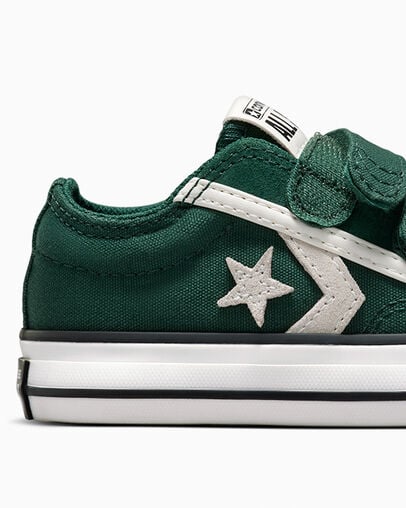 Converse Star Player 76 Luxe Kids' Sneakers Green / White / Black USA | C-51248079