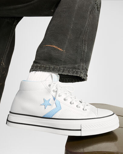 Converse Star Player 76 Men Boots White / Black USA | C-86527419