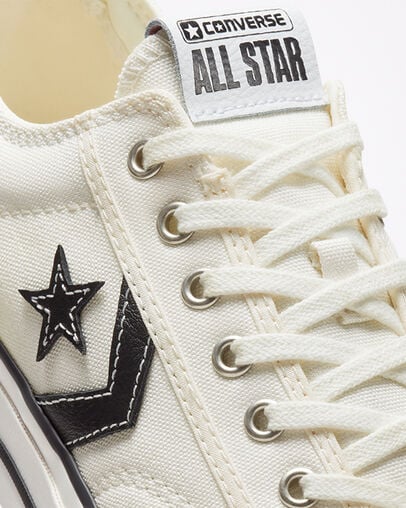 Converse Star Player 76 Premium Women Canvas Shoes White / Black USA | C-71065899