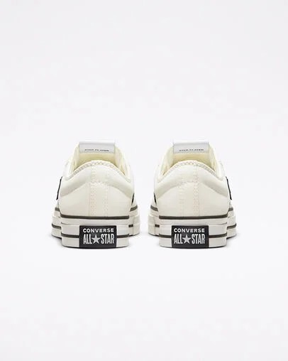 Converse Star Player 76 Premium Women Canvas Shoes White / Black USA | C-71065899