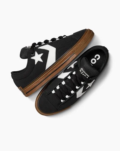 Converse Star Player 76 Puff Men Tennis Shoes Black / White USA | C-92047659