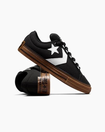 Converse Star Player 76 Puff Men Tennis Shoes Black / White USA | C-92047659