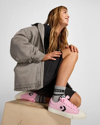 Converse Star Player 76 Women Sneakers Pink / Grey USA | C-20489679