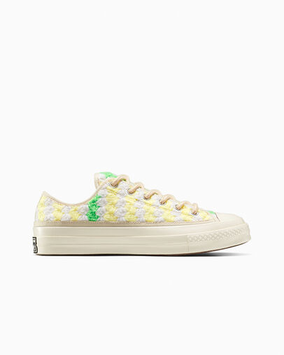 Converse Upcycle Chuck 70 Crochet Blankets Men Tennis Shoes White / Black / Multicolor USA | C-78350969