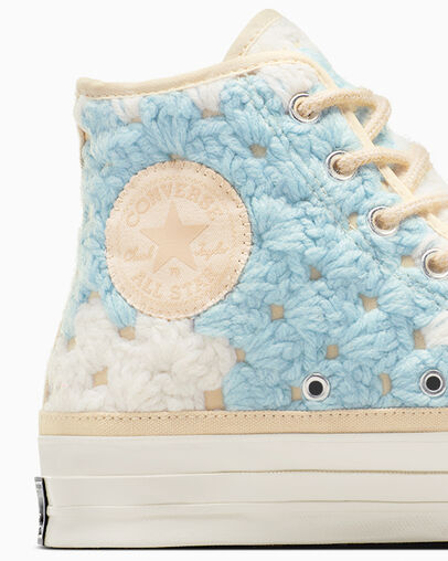Converse Upcycle Chuck 70 Crochet Blankets Men Sneakers White / Black / Multicolor USA | C-92304789