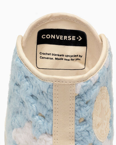 Converse Upcycle Chuck 70 Crochet Blankets Men Sneakers White / Black / Multicolor USA | C-92304789