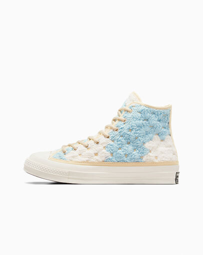 Converse Upcycle Chuck 70 Crochet Blankets Men Sneakers White / Black / Multicolor USA | C-92304789