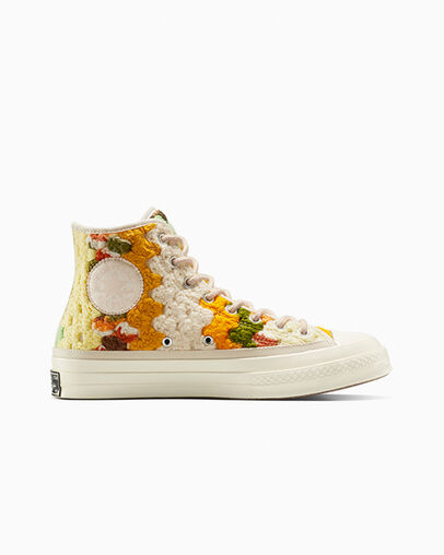 Converse Upcycle Chuck 70 Crochet Blankets Men Sneakers White / Black / Multicolor USA | C-92304789