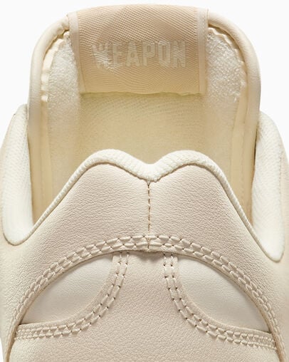 Converse Weapon Leather Men Basketball Shoes Light Beige USA | C-61073929